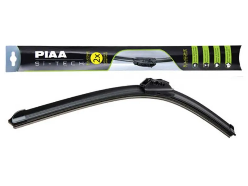 1x PIAA Si-Tech Front Wiper Blades Set - Silicone, Longer Lasting 14" / 350mm